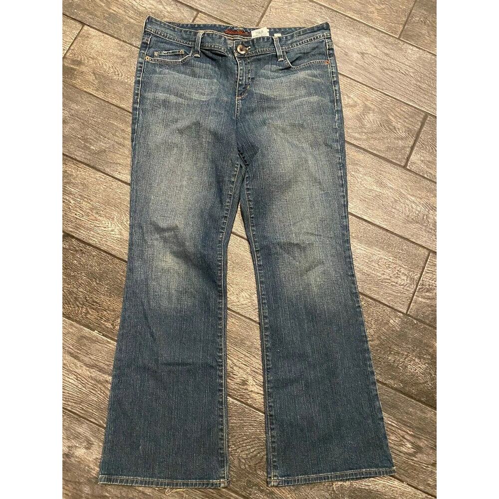 Eddie Bauer Blue Jeans Denim Size 12 Stretch Bootcut Pants